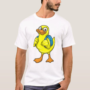 T-shirt Canard comme étudiant avec sac à dos