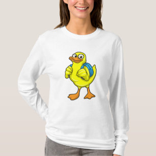 T-shirt Canard comme étudiant avec sac à dos