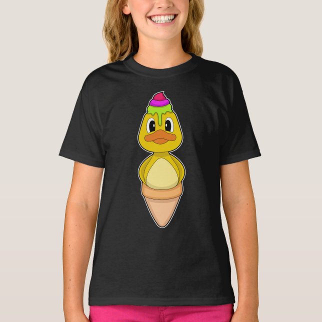 T-shirt Canard cône crème glacée (Devant)