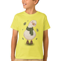 Canard de dessin animé automnal cosy