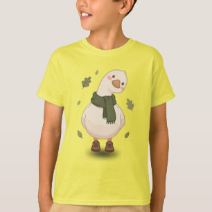 T-shirt Canard de dessin animé automnal cosy