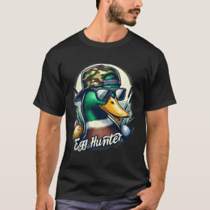 T-shirt Canard De Pâques Mallard La Chasse Est Sur Le Camo