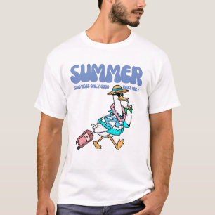 T-shirt Canard de vacances aux bonnes vibrations d'été Art