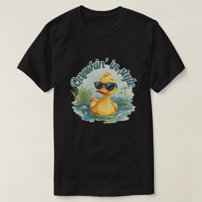 T-shirt Canard élégant cool avec lunettes de soleil - Drôl (Design devant)