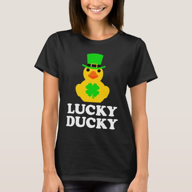 T-shirt Canard en caoutchouc Cute Four Leaf C Casquette St (Devant)