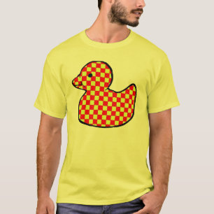 T-shirt canard en caoutchouc de damier