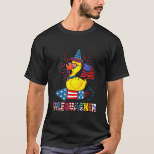 T-shirt Canard en caoutchouc Patriotique 4 juillet Firequa