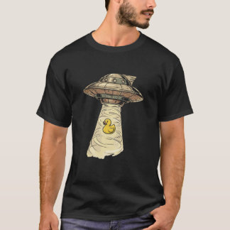 T-shirt Canard en caoutchouc UFO Alien Drôle Canard en cao