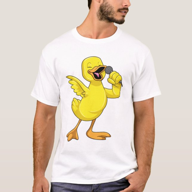T-shirt Canard en chanteur avec microphone (Devant)