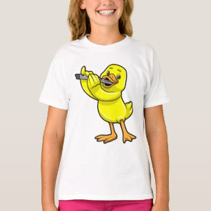 T-shirt Canard en musique avec Flûte