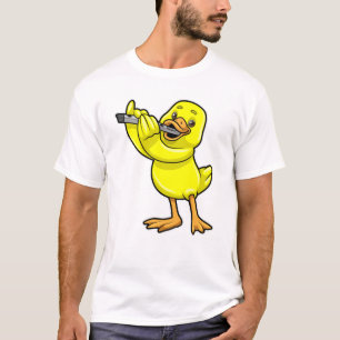 T-shirt Canard en musique avec Flûte