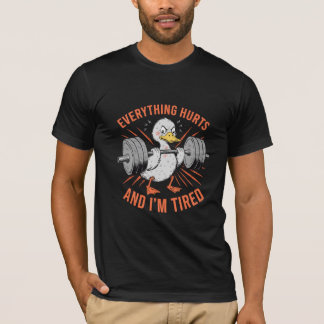 T-shirt Canard fatigué soulève une barre lourde