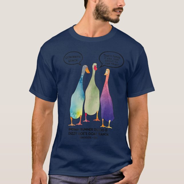 T-shirt Canard Indien Coureur Canard T Quackety Quack (Devant)