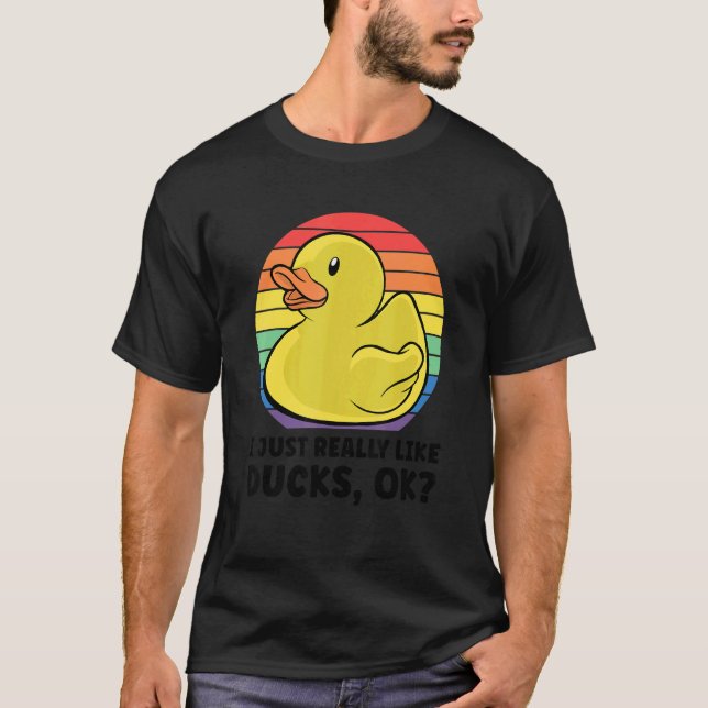 T-shirt Canard J'Aime Vraiment Les Canards Ok 8 (Devant)