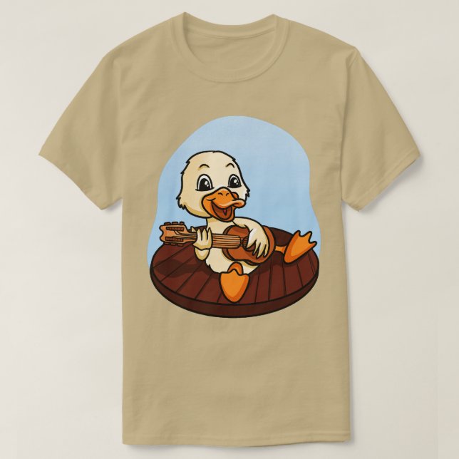 T-shirt Canard Jouer Guitare (Design devant)
