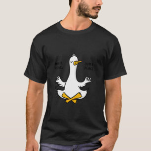 T-shirt Canard Méditant Drôle Honk Intérieur Paix Extérieu