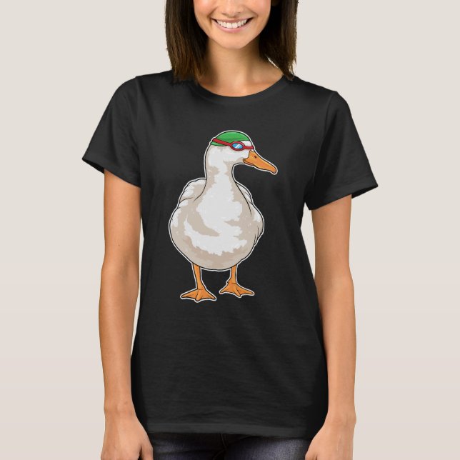 T-shirt Canard nager lunettes de natation (Devant)