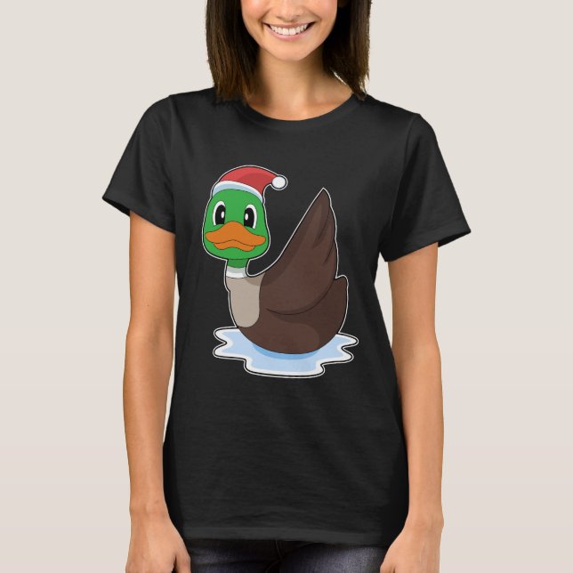 T-shirt Canard Noël chapeau (Devant)