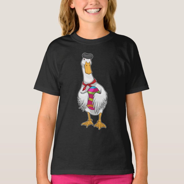 T-shirt Canard Peintre des oeufs de Pâques (Devant)
