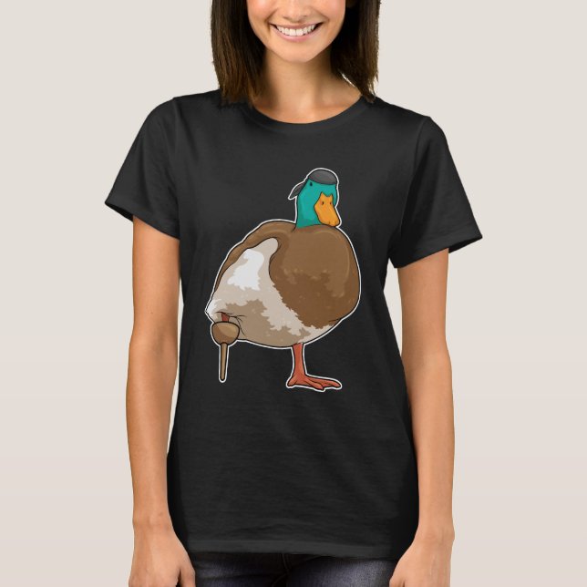 T-shirt Canard Pirate Pied en bois (Devant)