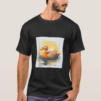 T-shirt canard rétro Pintail Canard Cute Canard Canard Aqu