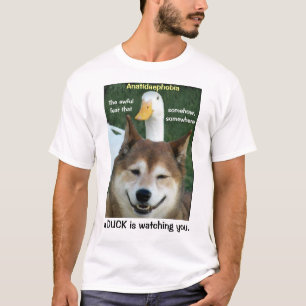 T-shirt Canard Shiba Inu Chien Anatidaephobia Photo Doge A