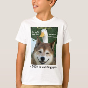 T-shirt Canard Shiba Inu Chien Anatidaephobia Photo Doge A