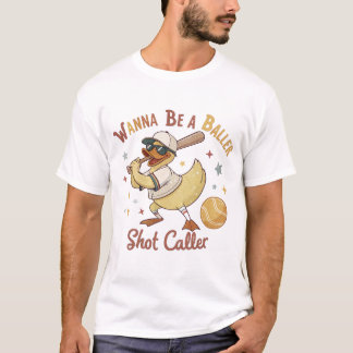 T-shirt Canard sur le pont : Vibes de balle seulement - Hu