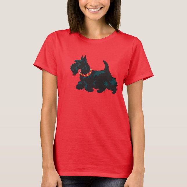 T-shirt canard-terrier écossais (Devant)