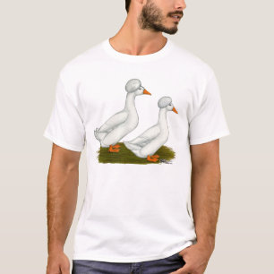 T-shirt Canards : Blanc Crested