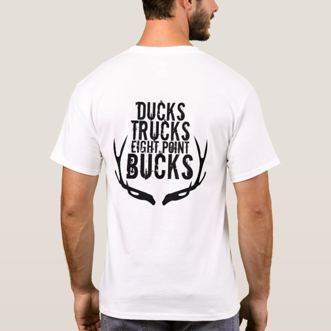T-shirt Canards, camions, huit mâles de point (Dos)