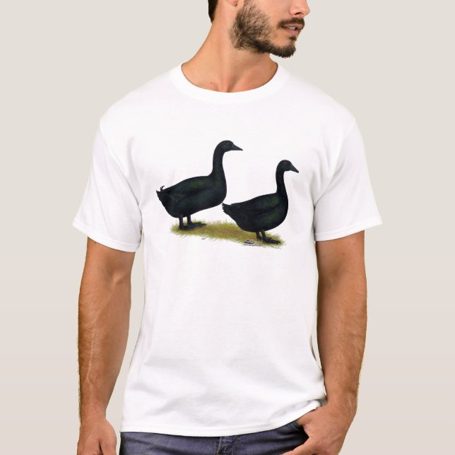 T-shirt Canards : Cayugas noirs (Devant)