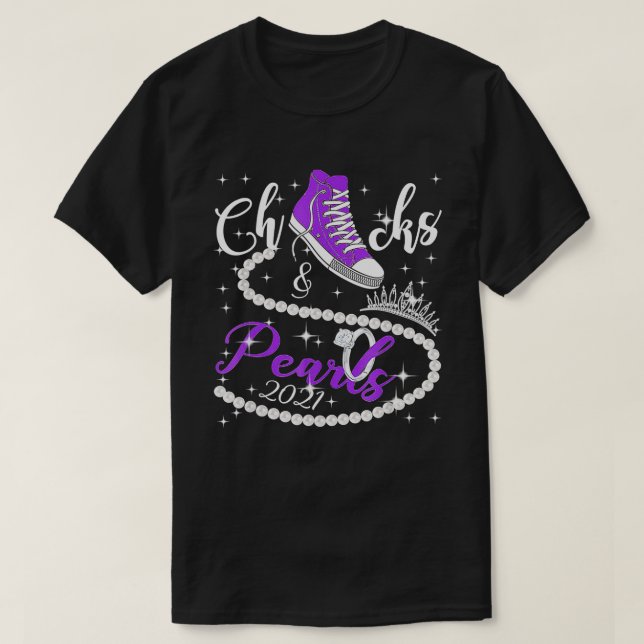 T-shirt Canards Et Perles 2023 Baskets Violets (Design devant)