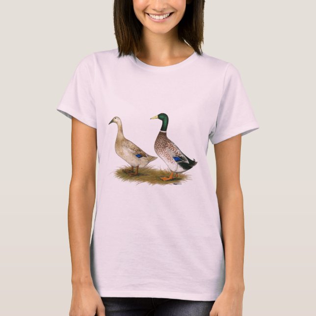 T-shirt Canards :  Harlequin argenté de Gallois (Devant)
