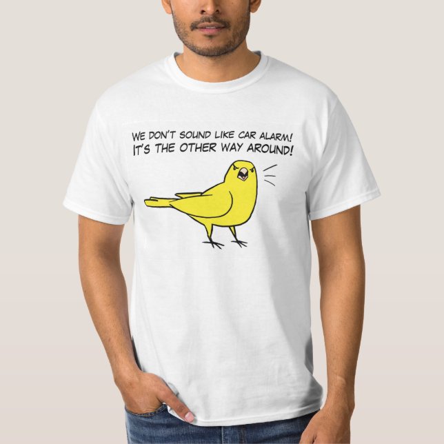 T-shirt Canari CONTRE l'alarme (Devant)