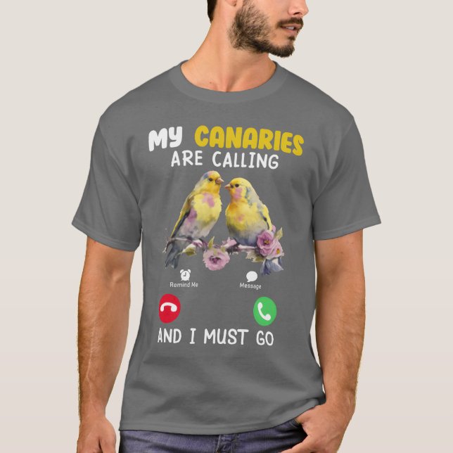 T-shirt Canary Bird Mes Canaries Appelent Oiseau garçon Am (Devant)