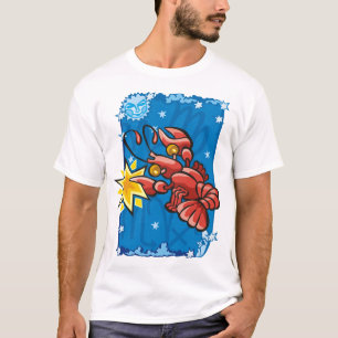 T-shirt Cancer Crabe dans le ciel nocturne