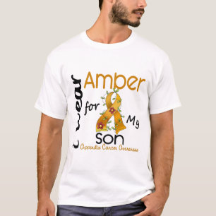 T-shirt Cancer d'annexe je porte l'ambre pour mon fils 43