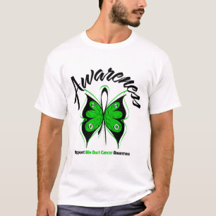T-shirt Cancer de cholagogue de papillon de CONSCIENCE