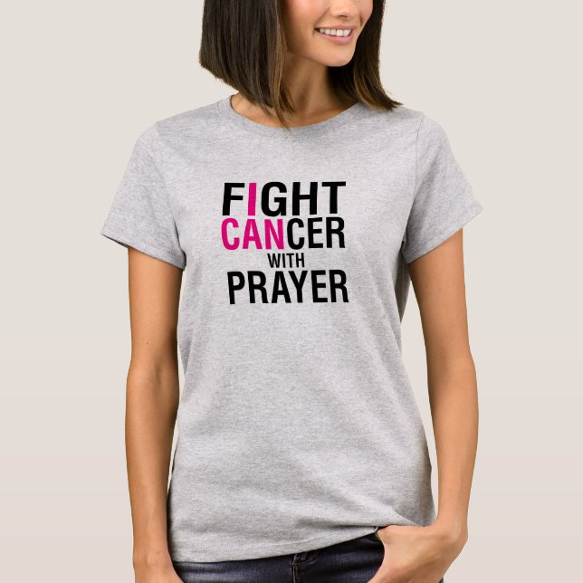 T-shirt Cancer de combat avec la chemise de prière (Devant)