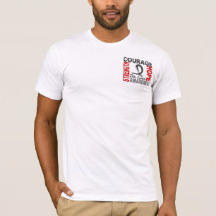 T-shirt Cancer de la peau d'espoir de courage de force