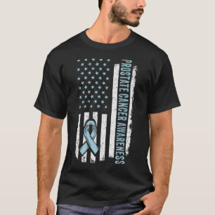 T-shirt Cancer de la prostate Amérique drapeau Cancer de l