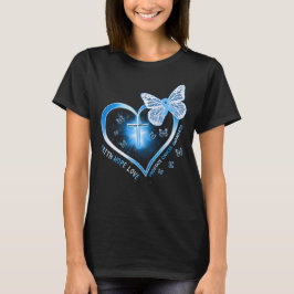 T-shirt cancer de la prostate coeur croisé guerrier cadeau