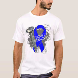 T-shirt Cancer de la vis - Cancer du côlon de la grunge