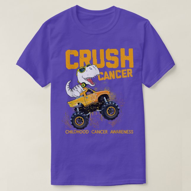 T-shirt Cancer de l'écrasement Dinosaure T de sensibilisat (Design devant)