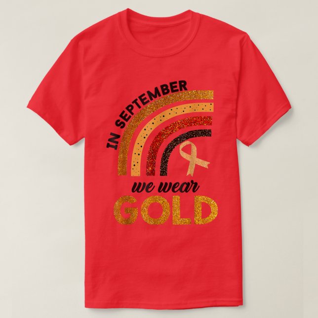 T-shirt Cancer de l'Enfance Arc En Septembre Nous Portons  (Design devant)