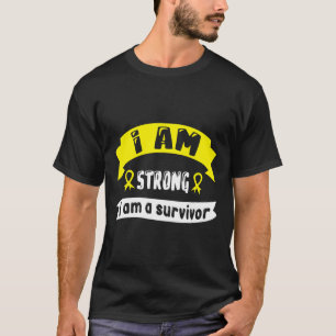 T-shirt Cancer De L'Enfance Je Suis Fort Je Suis Un Surviv