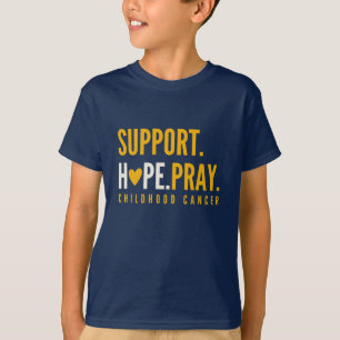 T-shirt cancer de l'enfance soutien espoir prière Enfants 