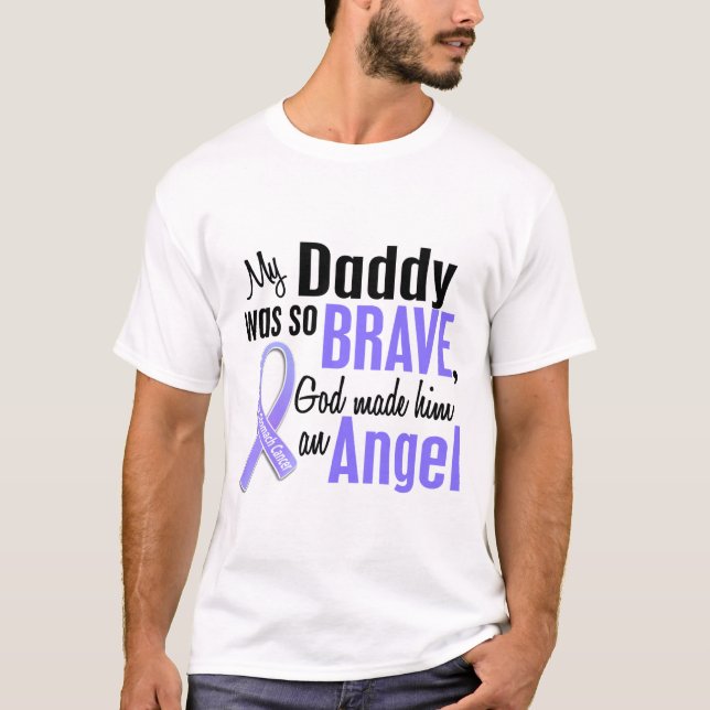 T-shirt Cancer de l'estomac de papa de l'ange 1 (Devant)