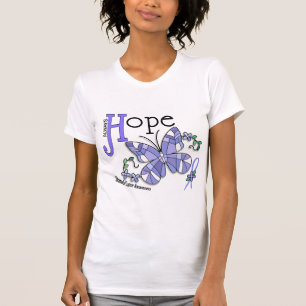 T-shirt Cancer de l'estomac de papillon en verre souillé